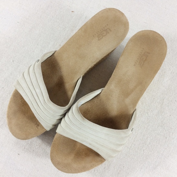 Ugg Cream Wedge Espadrille Sandals- Wedding Ready! - Picture 1 of 8